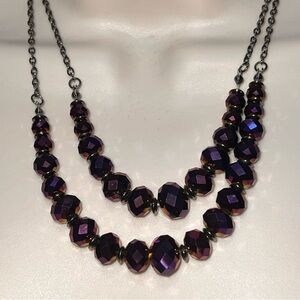 Elegant Purple Beaded Necklace